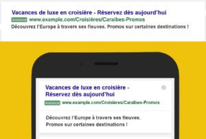 Un exemple montrant la manière dont s'afficheront désormais les URL avec les nouvelles annonces ETA