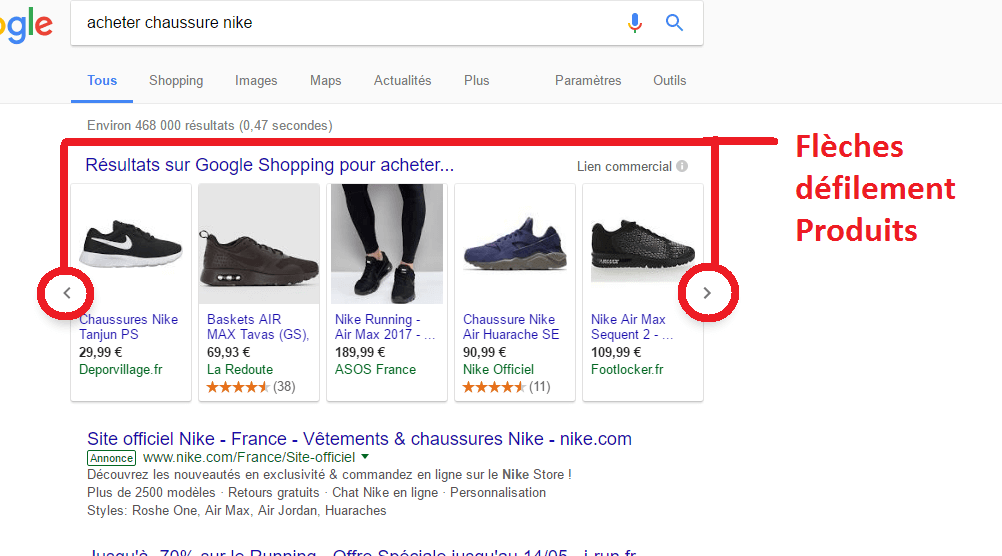 google-shopping-fleches