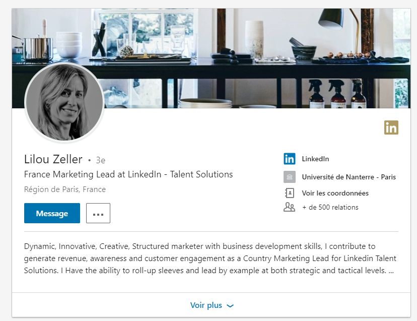 profil linkedin personnel