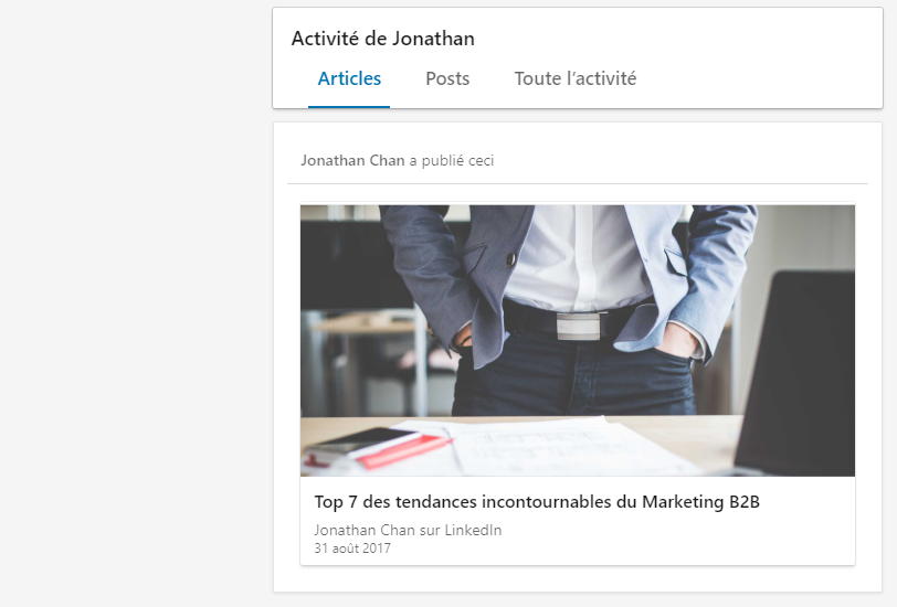 profil linkedin personnel