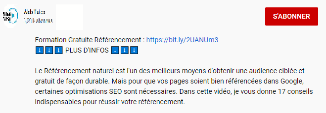 chaine youtube optimisation