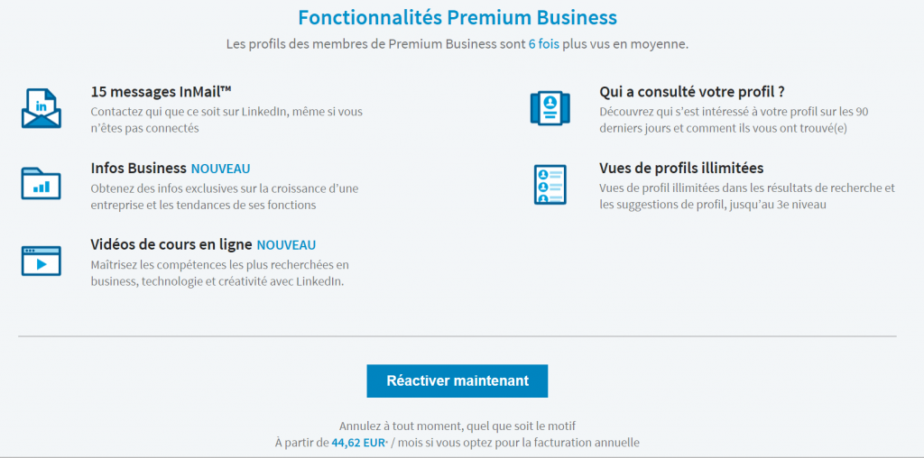 offre linkedin premium business