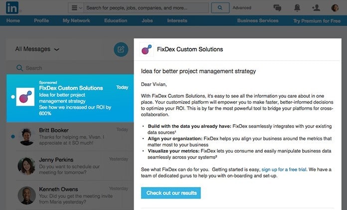 Publicité inmail linkedin ads Publicité inmail linkedin ads