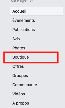 Boutique Facebook