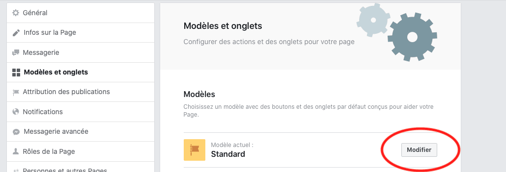 Modèle page Facebook Shopping