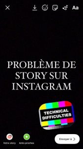 probleme story instagram