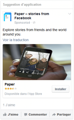 format facebook ad