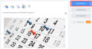 outils pour programmer publication instagram