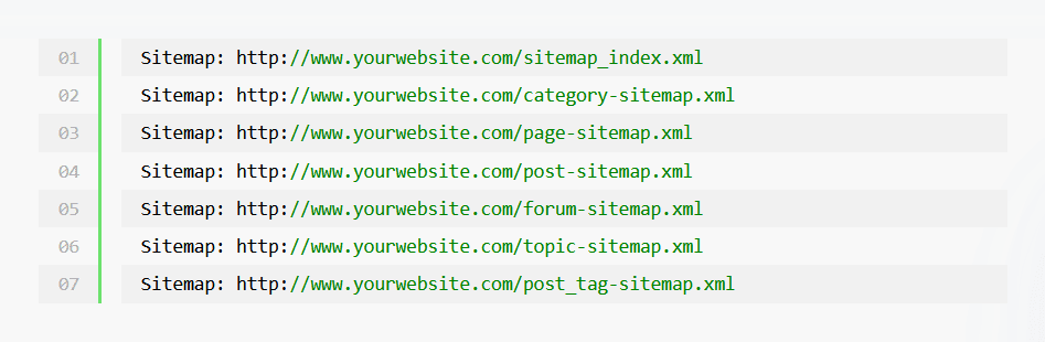 sitemap robots txt